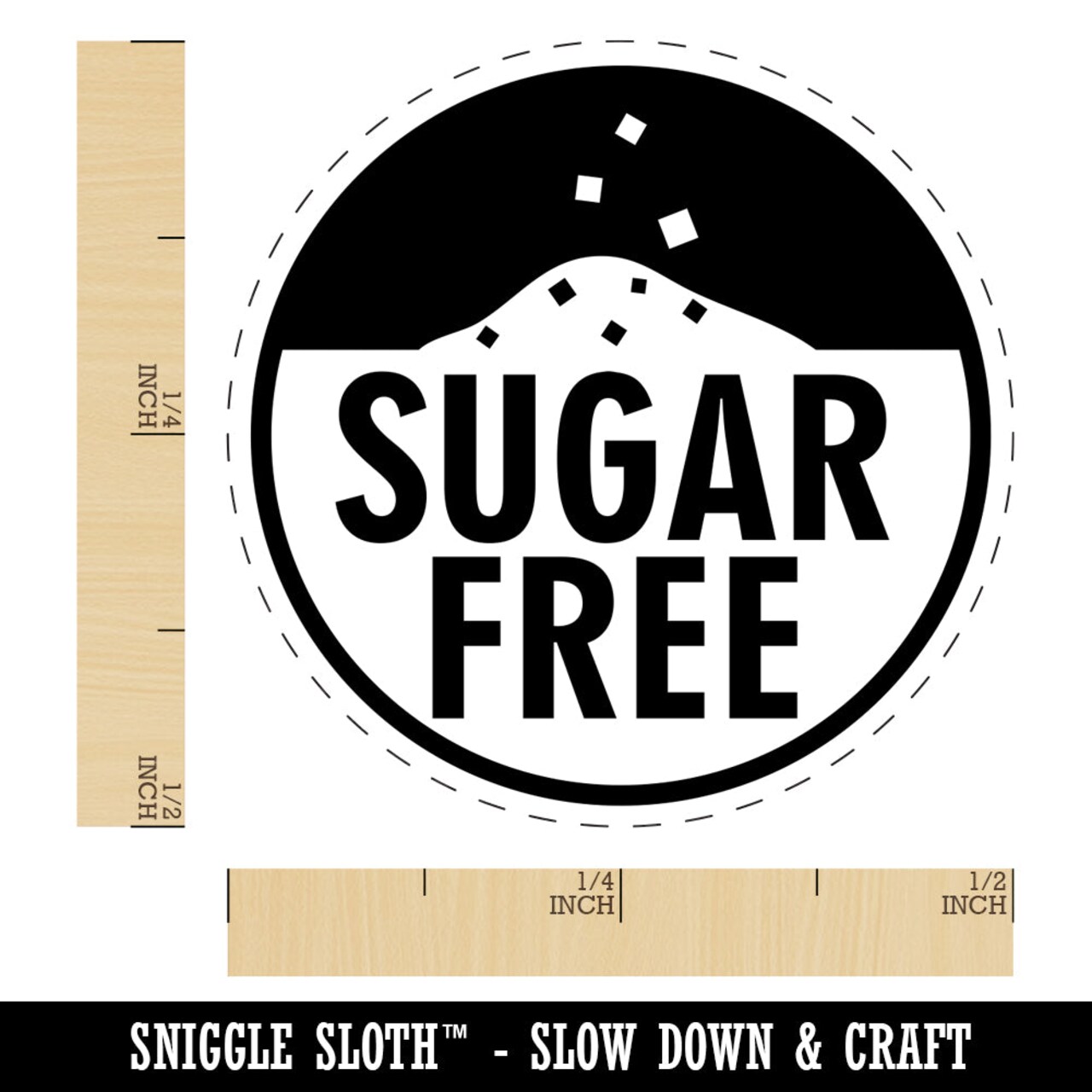 Sugar Free Self-Inking Rubber Stamp for Stamping Crafting Planners